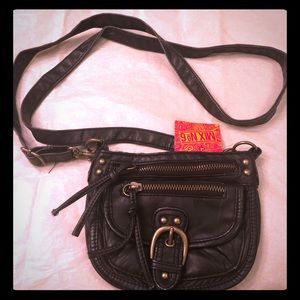 Mix No 6 Black Crossbody Purse with Buckle NWT